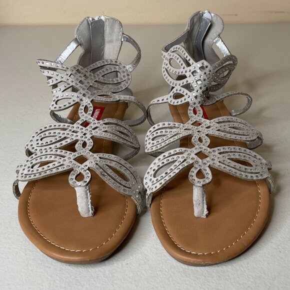 Unionbay Lindy Rhinestone Gray Sandals Size 8.5 - Picture 2 of 16